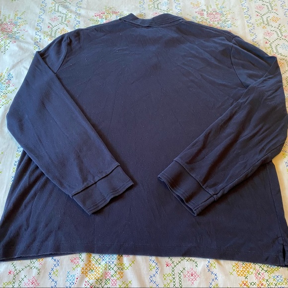 Women's Vintage Lauren Ralph Lauren Navy Blue Long Sleeve Polo - Picture 2 of 8